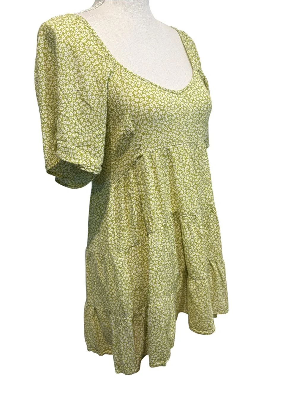 Billabong Take a Chance Floral Babydoll Mini Dress.  Size S